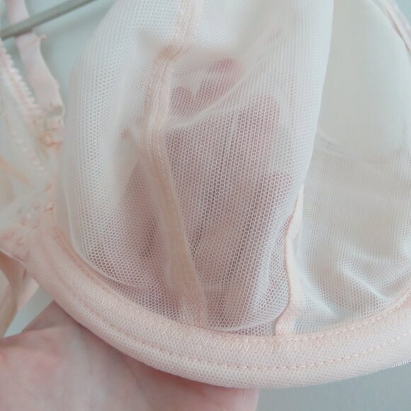 ELOMI Matilda Plunge Bra in Mesh Pearl Blush Feminine - Size 34L - Picture 11 of 15
